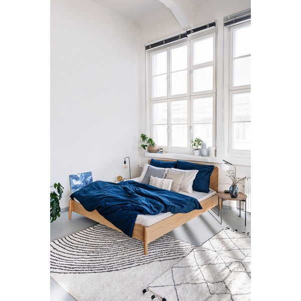 Námořnicky modré bavlněné povlečení na dvoulůžko Bonami Selection, 200 x 220 cm-image-4