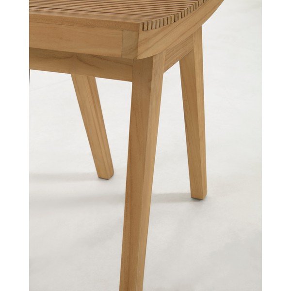 Stolička z teakového dřeva v přírodní barvě Vicentina – Kave Home-image-3