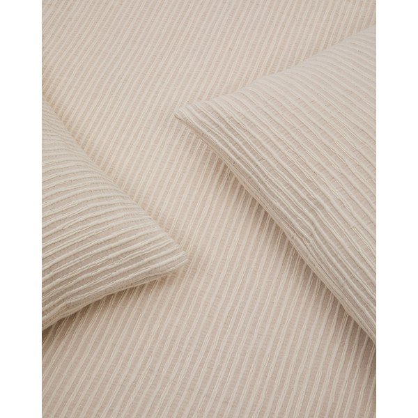 Béžový prošívaný přehoz z žakáru 240x260 cm Vindi – Kave Home-image-4