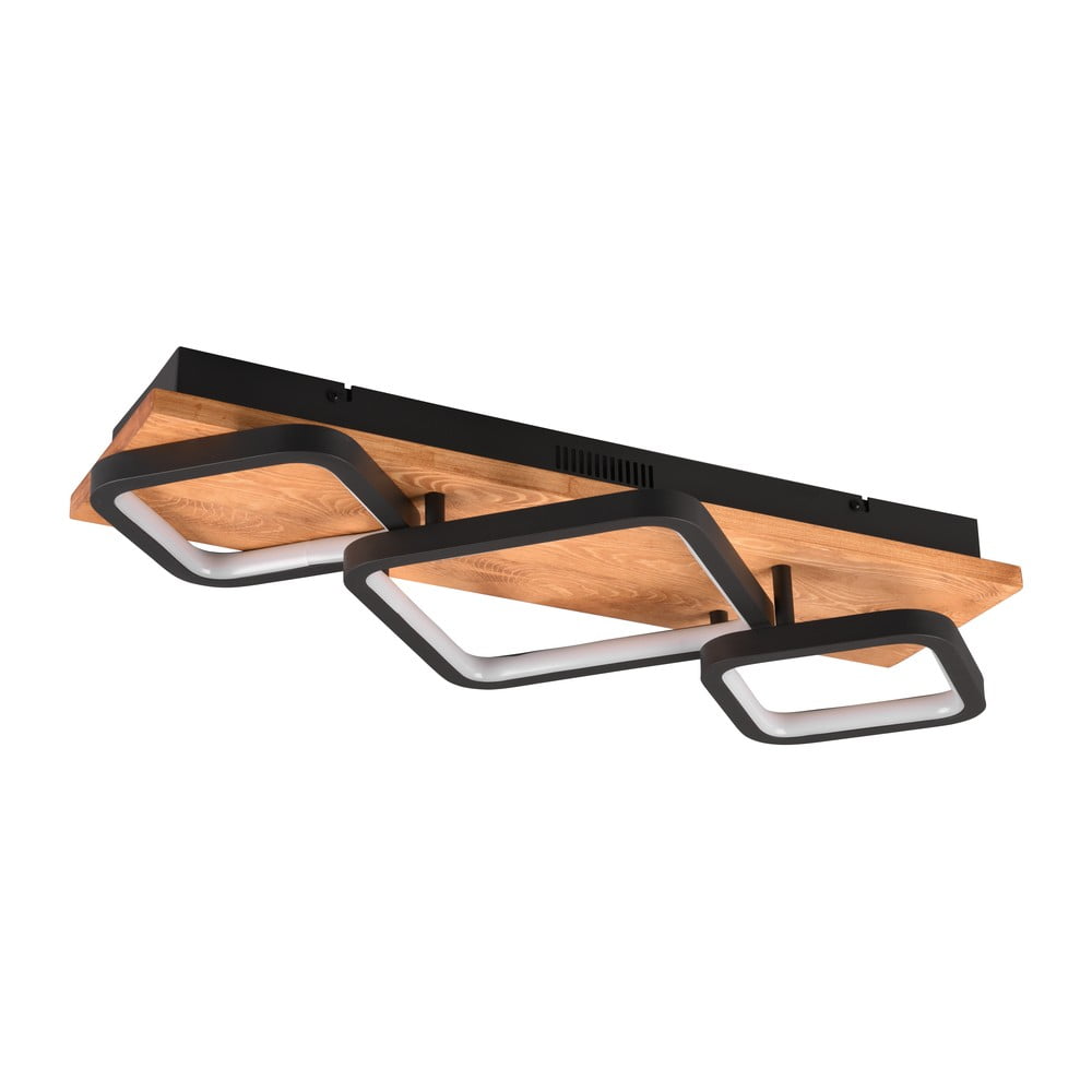 Matně černo-hnědé LED stmívatelné stropní svítidlo 32x67 cm Rama – Trio