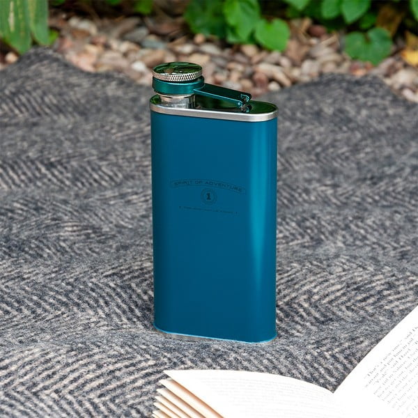 Zelenomodrá nerezová placatka 250 ml Spirit of Adventure – Rex London-image-1