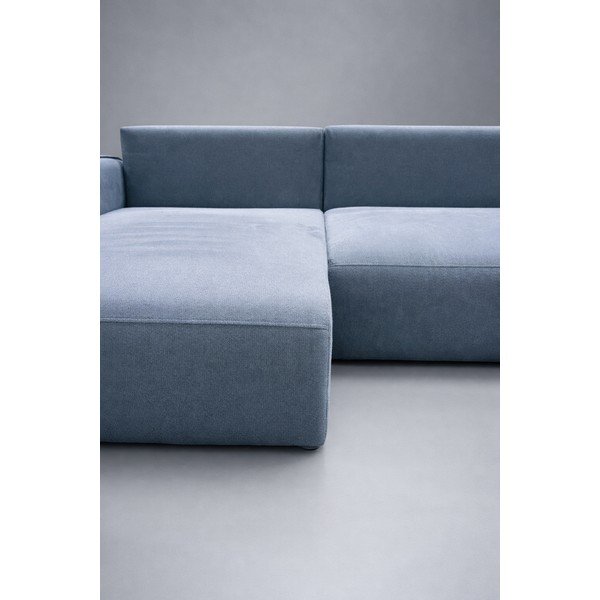 Modrá rozkládací/s úložným prostorem rohová pohovka (levý roh/s lenoškou) Nanea - II. jakost – Makamii-image-3