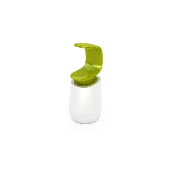 Bílo-zelený dávkovač mýdla Joseph Joseph C-Pump, 237 ml
