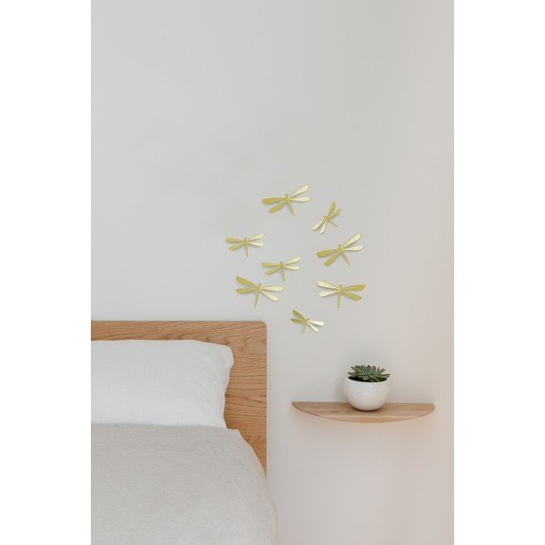 Sada 8 nástěnných samolepek ve zlaté barvě Umbra Dragonfly-image-1