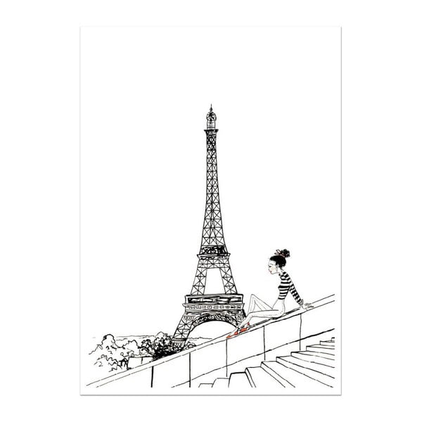 Plakát Leo La Douce Un Jour A Paris, 21 x 29,7 cm