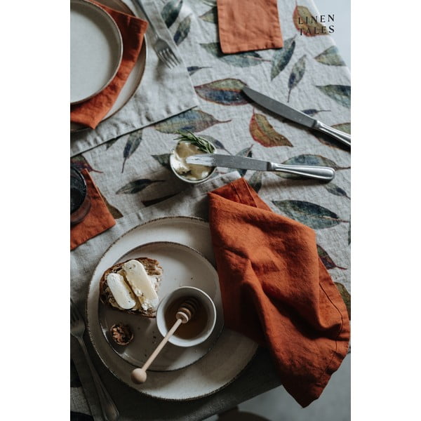 Lněný ubrus 140x140 cm Golden Fall – Linen Tales-image-4
