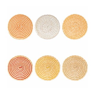 Prostírání z rafie 6 ks ø 38 cm Spiral – Villa d'Este