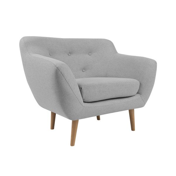 Světle šedé křeslo se světlými nohami Mazzini Sofas Sicile-image-3