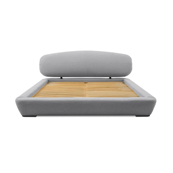 Šedá čalouněná dvoulůžková postel s roštem 160x200 cm Odette – Scandic-image-3