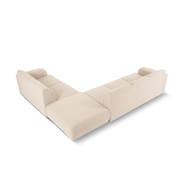 Béžová rohová pohovka z textilie bouclé (pravý roh) Molino – Micadoni Home-image-3