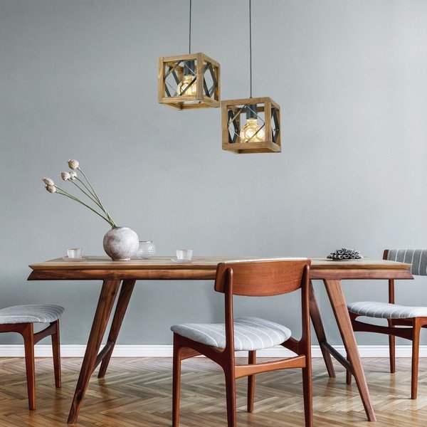 Závěsné svítidlo z habrového dřeva Zikzak Tepsili-image-1