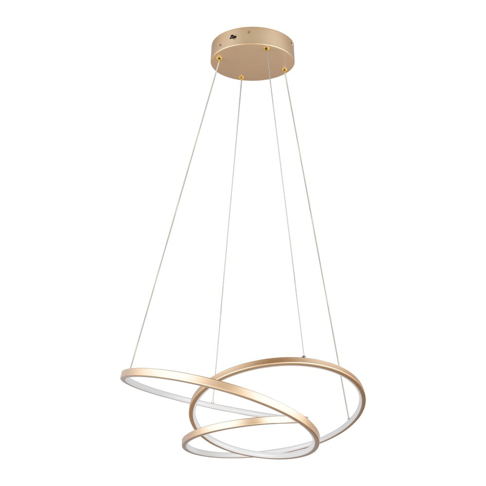 LED stmívatelné závěsné svítidlo ve zlaté barvě Darvin – Trio