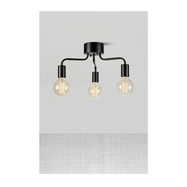 Černé stropní svítidlo s kovovým stínidlem 38x38 cm Avery – Markslöjd-image-1