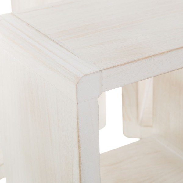 Bílé police v sadě 3 ks z masivu pavlovnie – Casa Selección-image-2