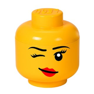 Žlutý úložný box ve tvaru hlavy LEGO® Winky, ⌀ 16,3 cm