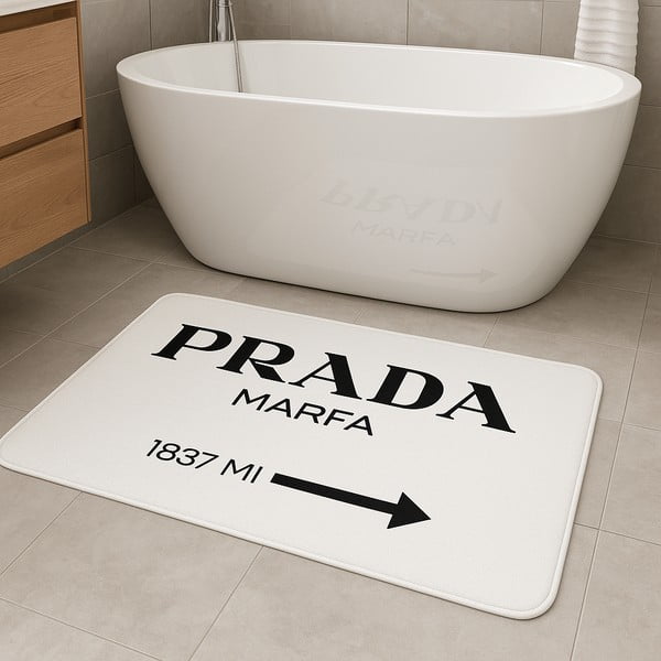 Bílé sametové koupelnové předložky v sadě 2 ks 60x100 cm Prada – Mila Home-image-4