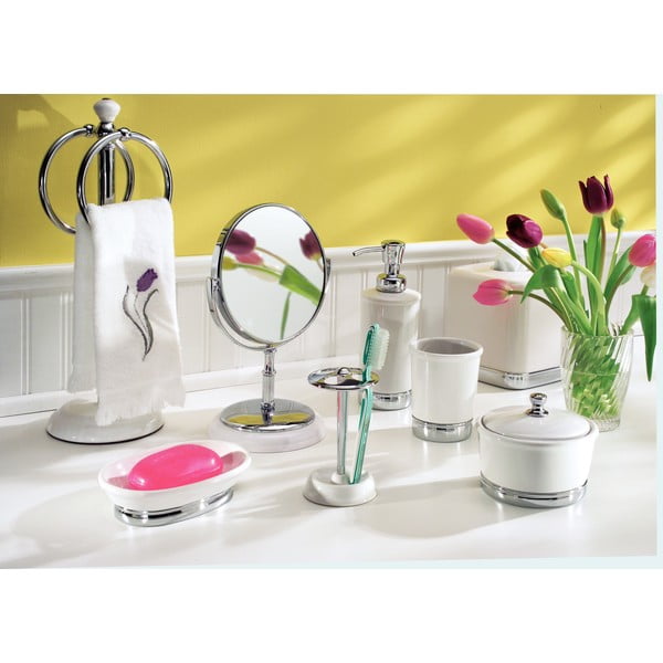 Bílý kelímek na zubní kartáčky iDesign York-image-1