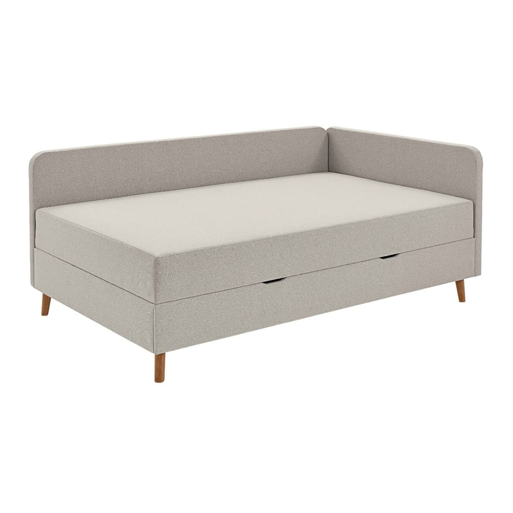 Béžová čalouněná jednolůžková postel s úložným prostorem 120x200 cm Cabana – Meise Möbel