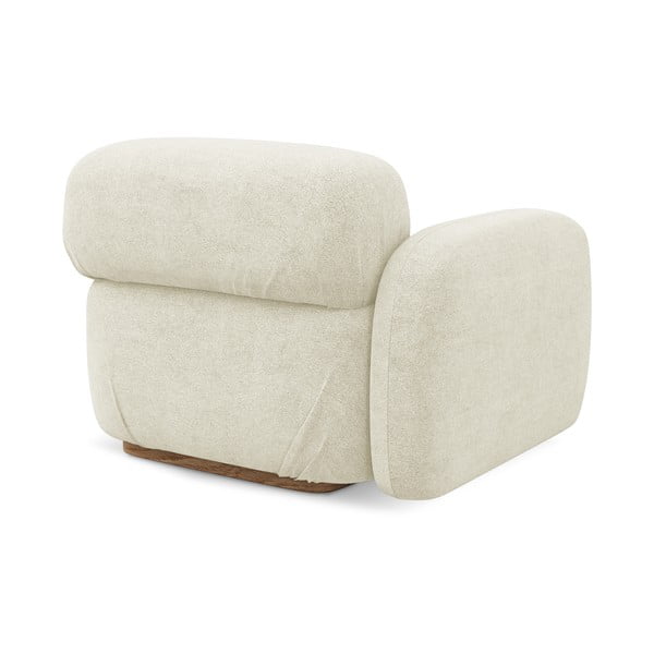 Krémový modul pohovky z textilie bouclé (levý roh) Ailani – Makamii-image-3