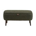 Zelená lavice z textilie bouclé Harlow – House Nordic
