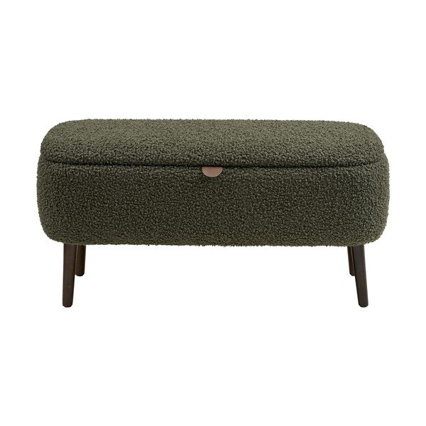 Zelená lavice z textilie bouclé Harlow – House Nordic