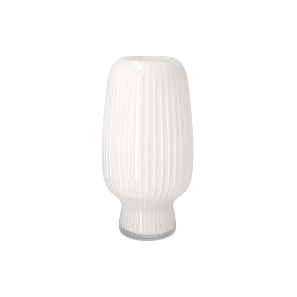 Bílá skleněná váza (výška 31,5 cm) Cuneo – Villa Collection