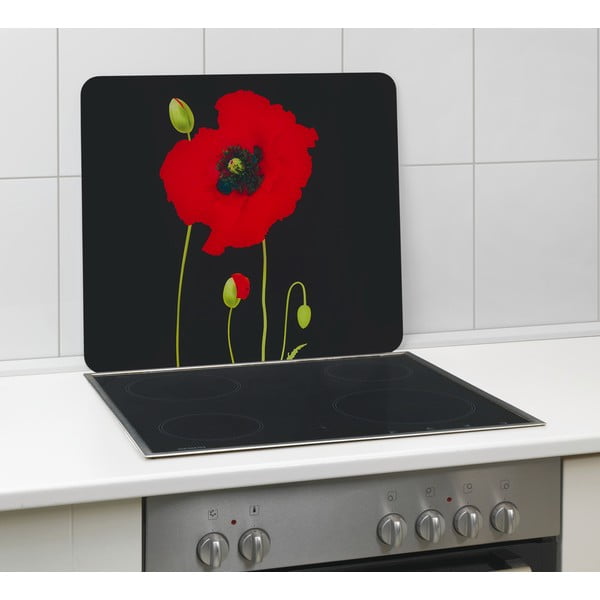 Kryt na zeď u sporáku z tvrzeného skla 50x56 cm Poppy – Maximex-image-1