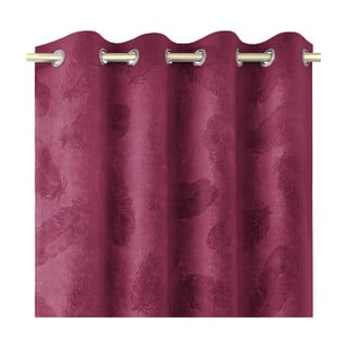 Červený závěs se sametovým povrchem AmeliaHome Peacock, 135 x 250 cm