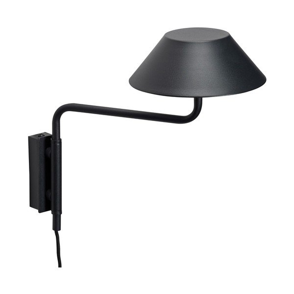 Černé kovové LED stmívatelné nástěnné svítidlo do zásuvky ø 30 cm Cover – Hübsch