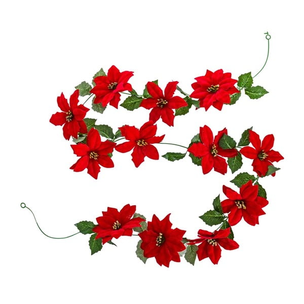 Vánoční girlanda 180 cm Poinsettia – Casa Selección
