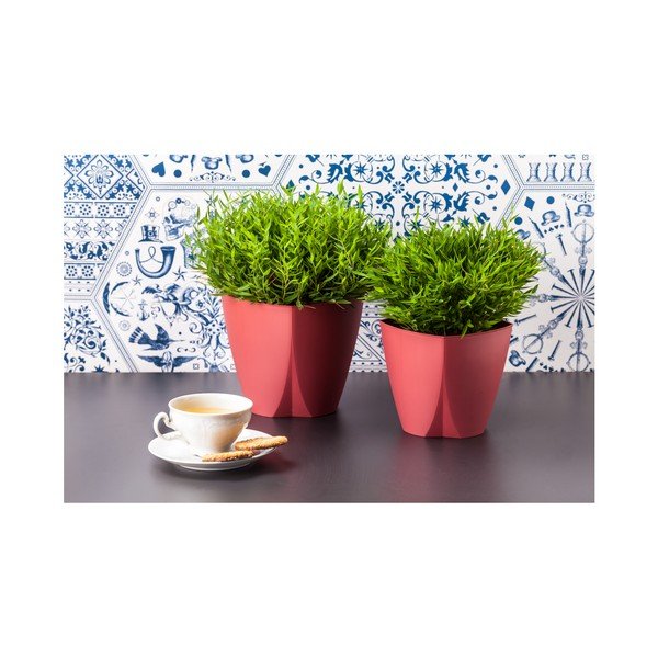 Červený květináč Plastia Camay, ø 16 cm-image-1