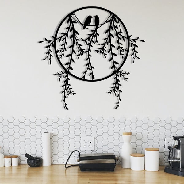 Kovová nástěnná dekorace 45x44 cm Lovebirds – Wallity-image-3