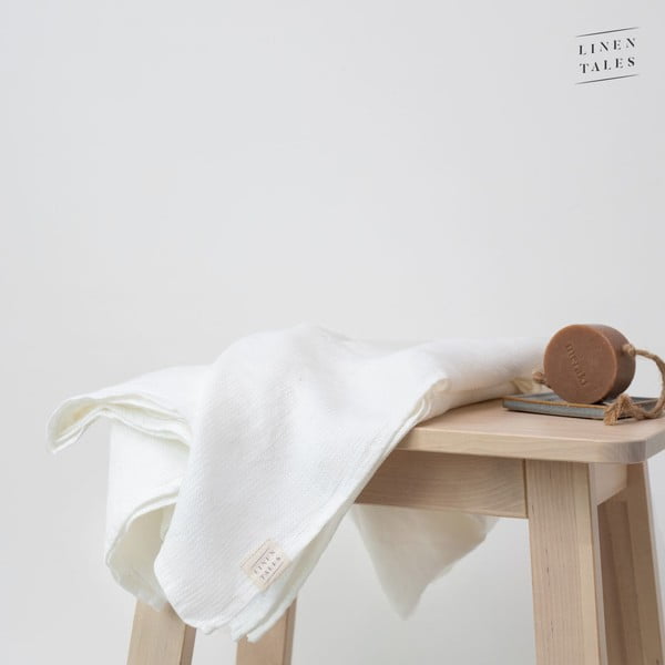 Bílý lněný ručník 140x100 cm - Linen Tales