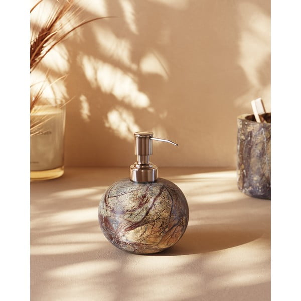 Mramorový dávkovač mýdla v přírodní barvě 200 ml Spalsh – Kave Home-image-1