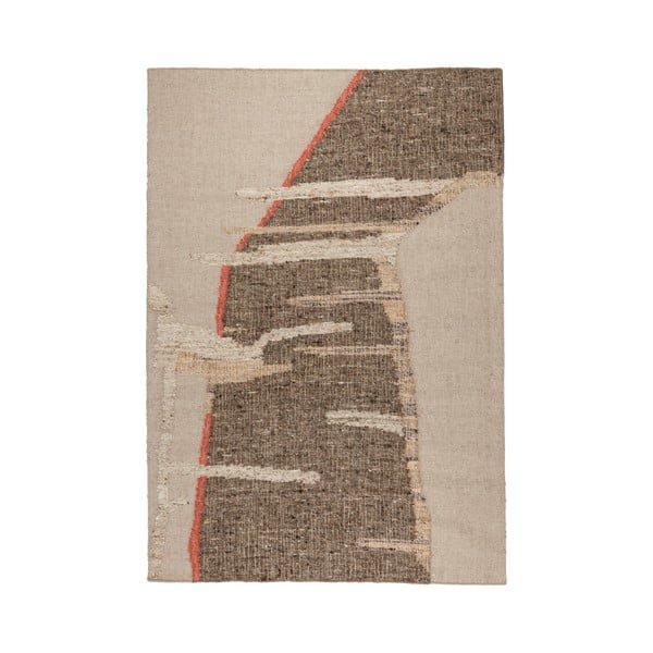 Hnědý/béžový vlněný koberec 200x300 cm Briton – Dutchbone