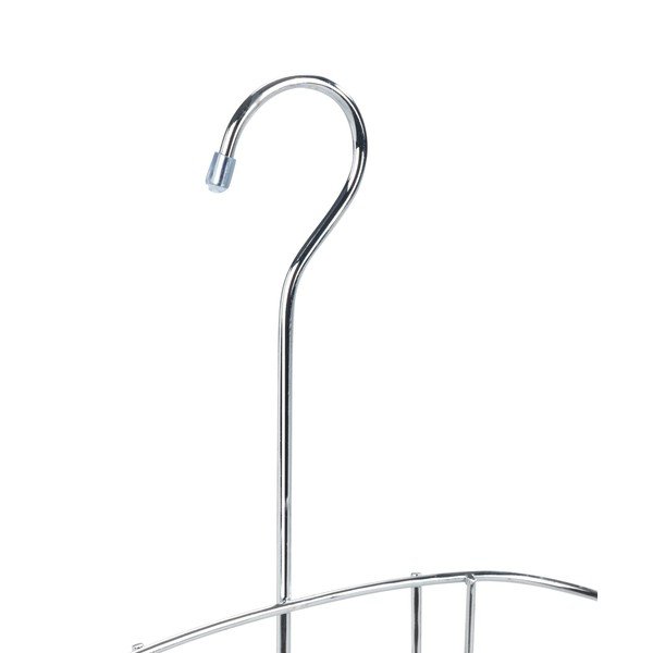 Závěsná ocelová koupelnová polička v leskle stříbrné barvě Martos – Allstar-image-3