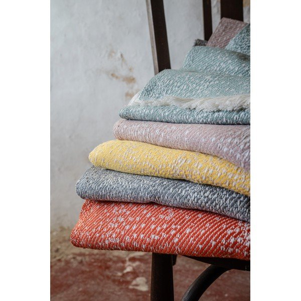 Červený pléd s podílem bavlny Euromant Dotty Diamond, 140 x 180 cm-image-3