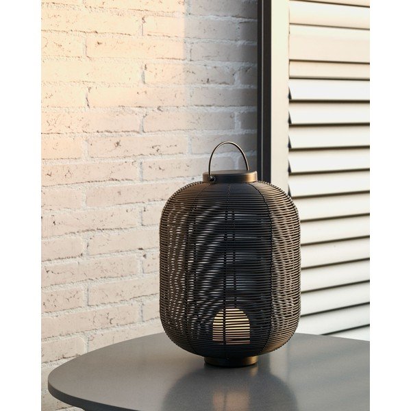 Černá LED stmívatelná stolní lampa (výška 37 cm) Saranella – Kave Home-image-1