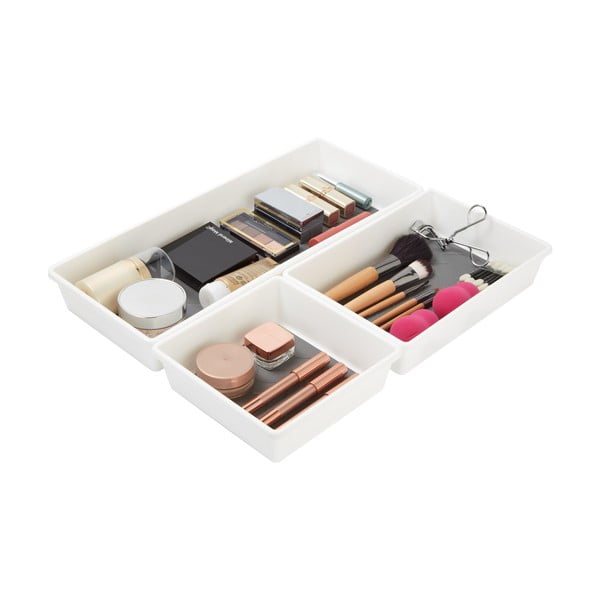 Sada 3 šedo-bílých protisklutových přihrádek Addis-image-2