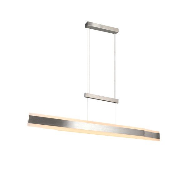 LED závěsné svítidlo v matně stříbrné barvě s kovovým stínidlem Arcola – Trio-image-3