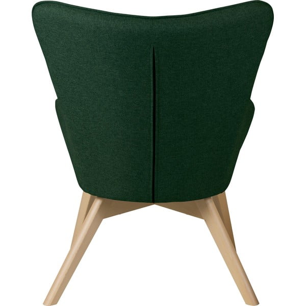 Tmavě zelené křeslo s podnožkou Niko – Ropez-image-4
