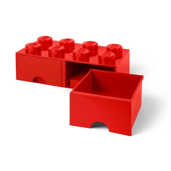 Červený úložný box se dvěma šuplíky LEGO®-image-3
