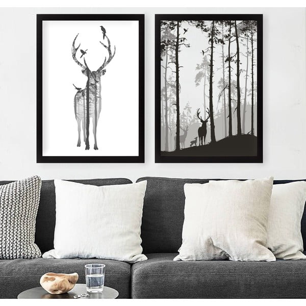 Obrazy v sadě 2 ks 34x44 cm Deer – Wallity-image-1