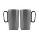 Šedé hrnky  z kameninyv sadě 2 ks 330 ml Fuori – Vialli Design