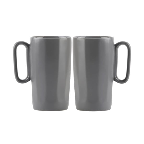 Šedé hrnky  z kameninyv sadě 2 ks 330 ml Fuori – Vialli Design