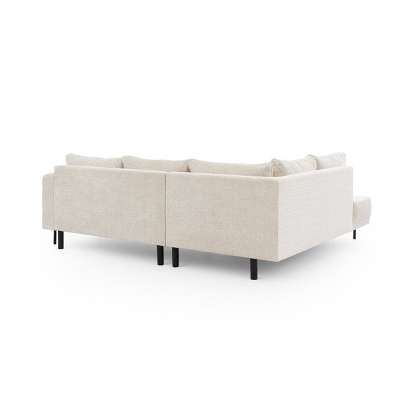 Béžová žinylková rohová pohovka (levý roh/do L) Mauris  – Ropez-image-3