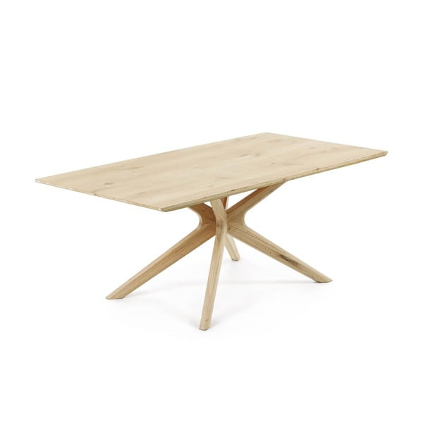 Jídelní stůl s deskou v dubovém dekoru 100x200 cm Armande – Kave Home-image-4