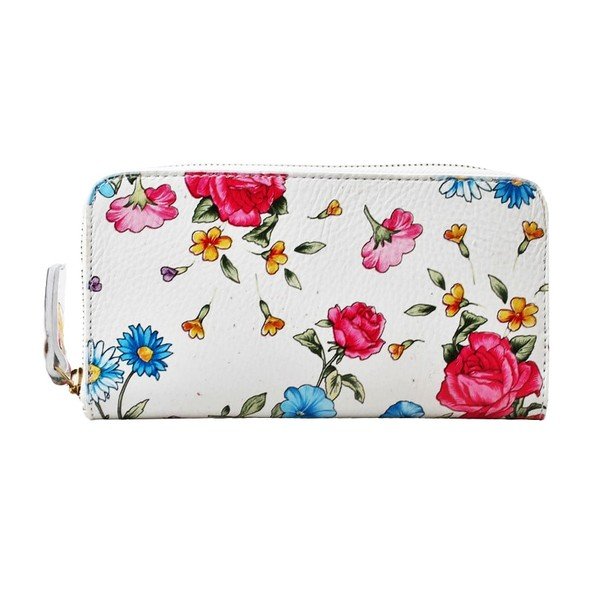 Kožená peněženka Chicca Borse Flowerina