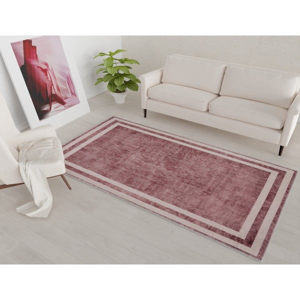 Červený pratelný koberec 180x120 cm - Vitaus-image-1