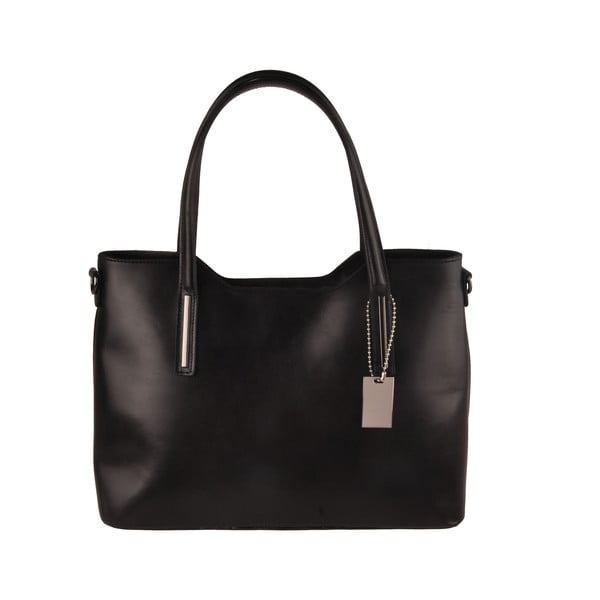 Černá kožená kabelka Florence Bags Gofsa